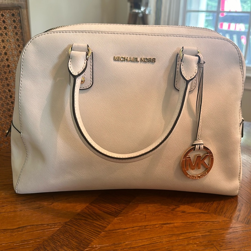 Michael Kors White Satchel Handbag
